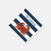 Kustkrab Nautical Stripes Servet (Hoek)