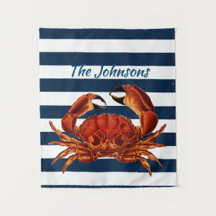 Kustkrab Nautical Stripes Wandkleed