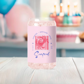Kustkrab Roze Blikvorm Glas