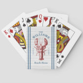 Kustkreeft aan zee Beach House Pokerkaarten (Achterkant)