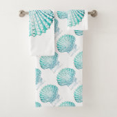 kustkreeft blauwgroen blauwe waterverf zeeschildpa bad handdoek (Insitu)