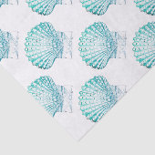 kustkreeft blauwgroen blauwe waterverf zeeschildpa tissuepapier (Detail)