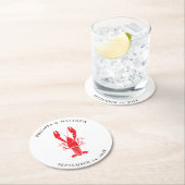 Kustkreeft Boil Beach bruiloft op maat Ronde Kartonnen Onderzetter (Insitu)