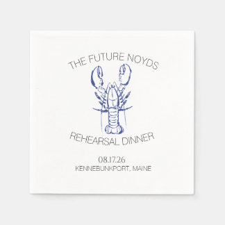 Kustkreeft huwelijksrepetitie diner sticker servet