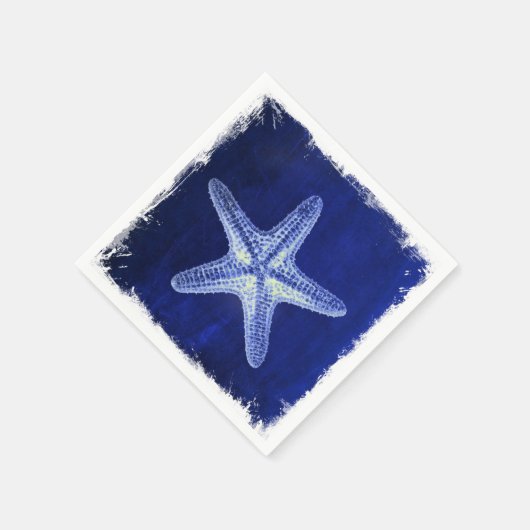 kustkreeft rustisch zeeblauwe zeester servet (Hoek)