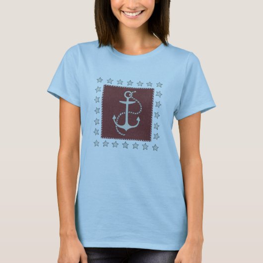 Kustkunst | Anchor op rood T-shirt (Voorkant)