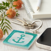 Kustkunst | Aqua Anchor Sleutelhanger (Voorkant Rechts)