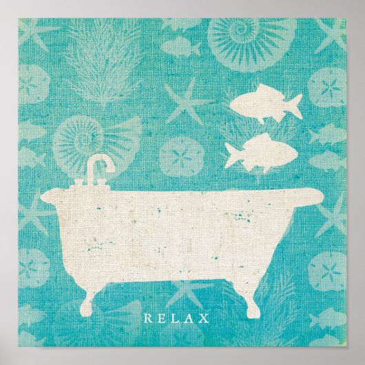 Kustkunst | Bathtub Flat Poster (Voorkant)