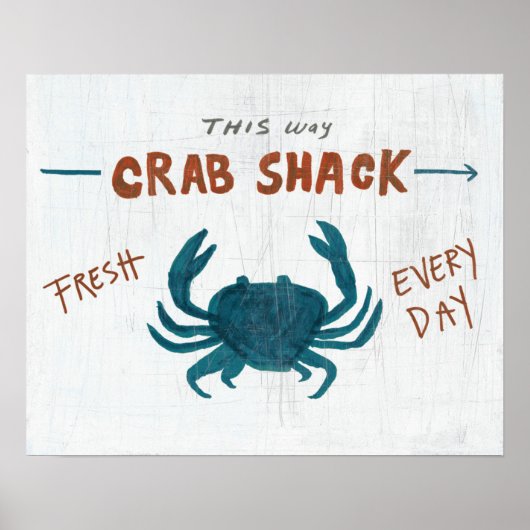 Kustkunst | Crab Shack Poster (Voorkant)