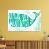Kustkunst | Kapitein Max's Whale Watch Canvas Afdruk (Insitu (Woonkamer))