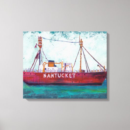 Kustkunst | Nantucket Lightship Canvas Afdruk (Voorkant)