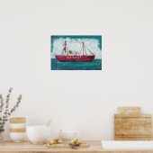 Kustkunst | Nantucket Lightship Poster (Keuken)