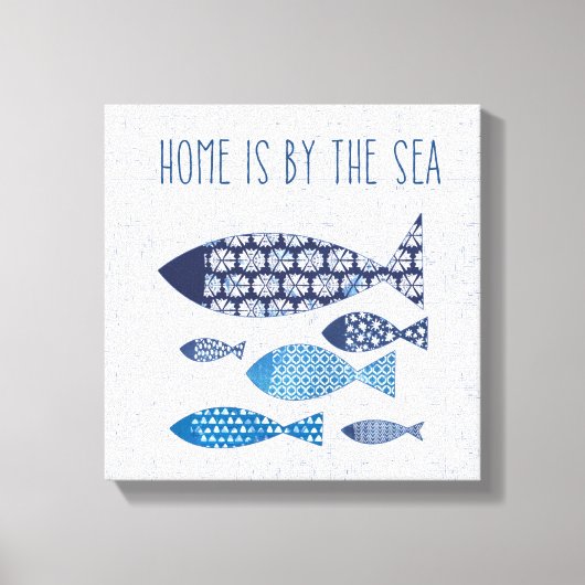 Kustkunst | Thuis is door de Zee Canvas Afdruk (Voorkant)