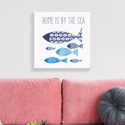 Kustkunst | Thuis is door de Zee Canvas Afdruk (Insitu (Woonkamer))