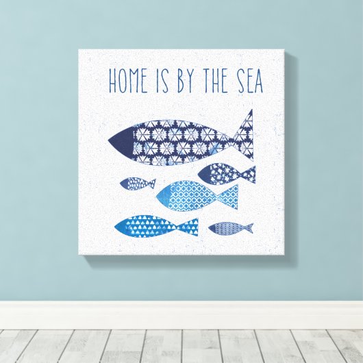 Kustkunst | Thuis is door de Zee Canvas Afdruk (Insitu (Houten vloer))