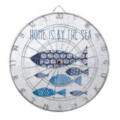 Kustkunst | Thuis is door de Zee Dartbord (Voorkant)
