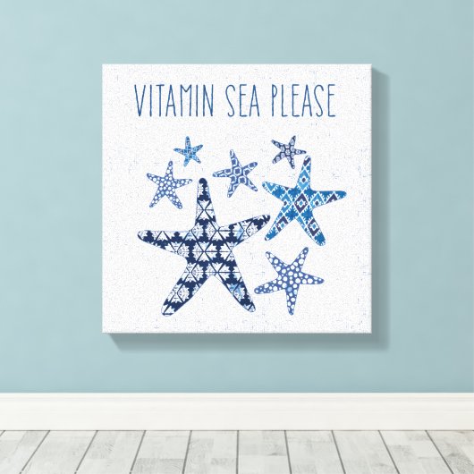 Kustkunst | Vitamine-Zee Canvas Afdruk (Insitu (Houten vloer))