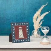 Kustkunst | Vuurtoren op rood Fotoplaat (Insitu)