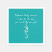 Kustkust cocktail strand servetten (Voorkant)