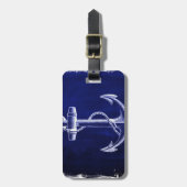 kustkust - zee - zee - blauw anker bagagelabel (Voorkant verticaal)