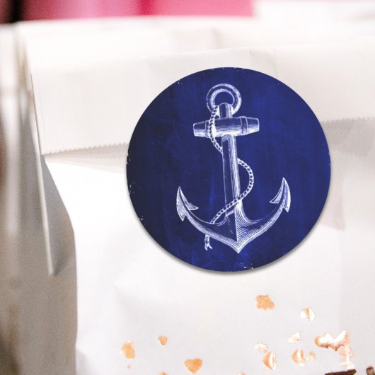 kustkust - zee - zee - blauw anker hart sticker