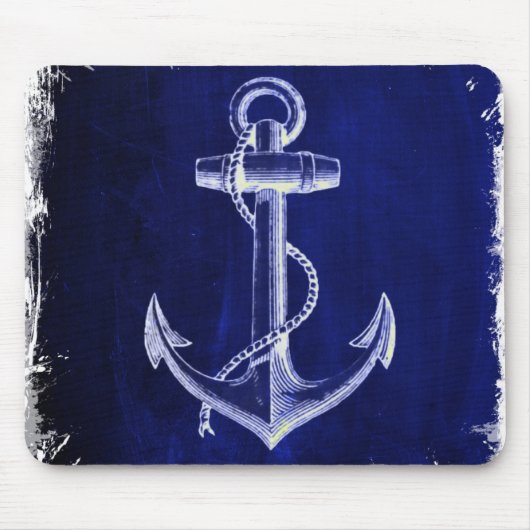 kustkust - zee - zee - blauw anker muismat (Voorkant)
