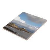 Kustlandschap en vuurtoren tegeltje (Zijkant)