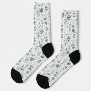 Kustleven Oceaan Blauw Sokken