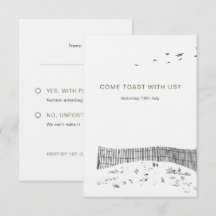 Kustliefde zandstrand minimale lijn kunst bruiloft