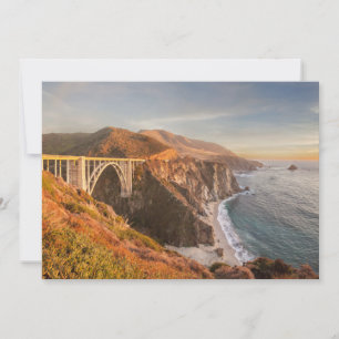 Kustlijn Bixby Bridge, Big Sur California Bedankkaart