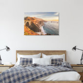 Kustlijn | Bixby Bridge, Big Sur California Canvas Afdruk (Insitu (Slaapkamer))