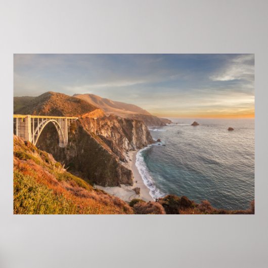 Kustlijn | Bixby Bridge, Big Sur California Poster (Voorkant)