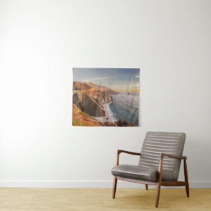 Kustlijn Bixby Bridge, Big Sur California Wandkleed