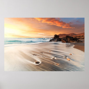 Kustlijn   Canarische Eilanden, Spanje Poster