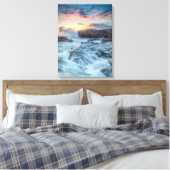 Kustlijn | Carmel California Canvas Afdruk (Insitu (Slaapkamer))