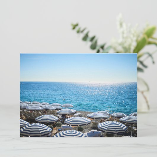 Kustlijn | Frans Riviera, Nice Frankrijk Bedankkaart (Staand voorkant)