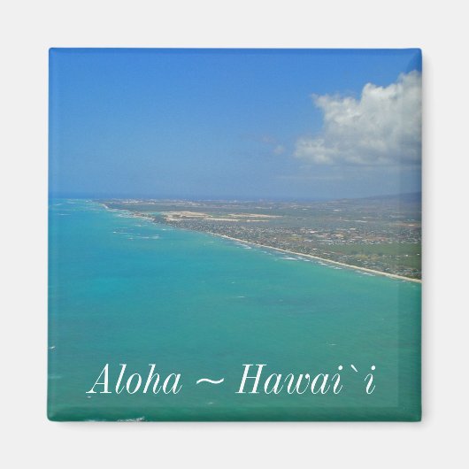 Kustlijn Hawaii Beach Magneet (Voorkant)