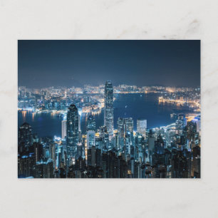 Kustlijn Hong Kong Island, Azië Briefkaart