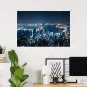 Kustlijn | Hong Kong Island, Azië Poster (Thuiskantoor)