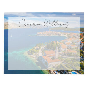 Kustlijn Korcula Town, Korcula Island, Kroatië Notitieblok