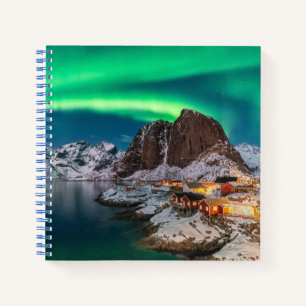 Kustlijn   Lofoten-eilanden, Hamnoy, Noorwegen Notitieboek