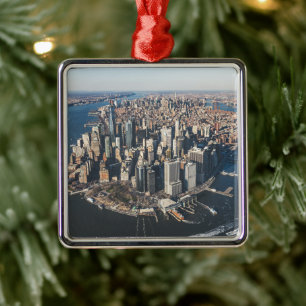 Kustlijn Manhattan, New York City Metalen Ornament