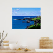 Kustlijn Maui - Poster in de Hawaii-Oceaan (Keuken)