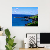 Kustlijn Maui - Poster in de Hawaii-Oceaan (Thuiskantoor)