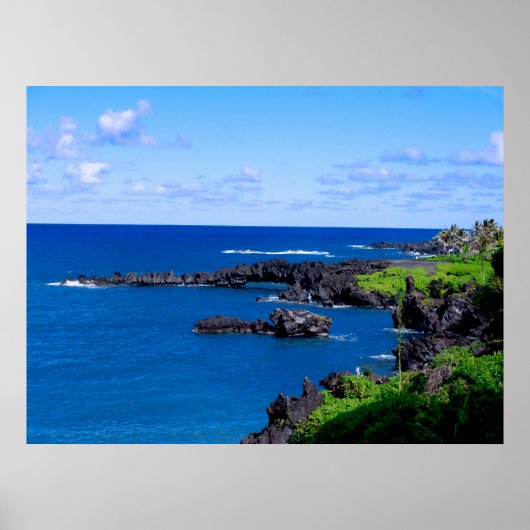 Kustlijn Maui - Poster in de Hawaii-Oceaan (Voorkant)