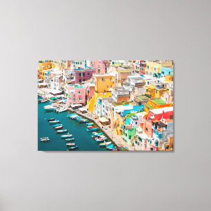 Kustlijn Napels Italië Canvas Afdruk