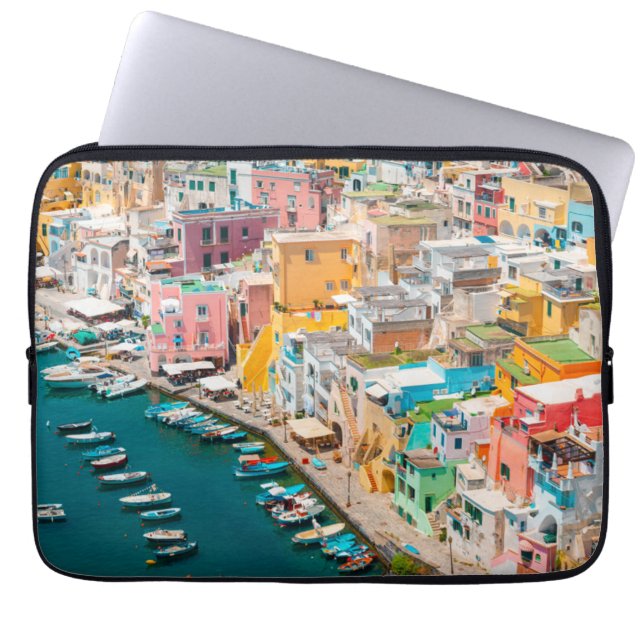 Kustlijn | Napels Italië Laptop Sleeve (Voorkant)