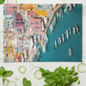 Kustlijn | Napels Italië Theedoek (Gevouwen)