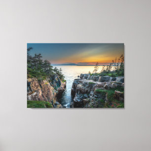 Kustlijn Nationaal park Acadia, Maine Canvas Afdruk