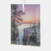 Kustlijn | Nationaal park Ravens Nest Acadia Glas Ornament (Voorkant links)